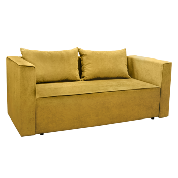 KONDELA Rozkladacia pohovka, žltá, PEGY P