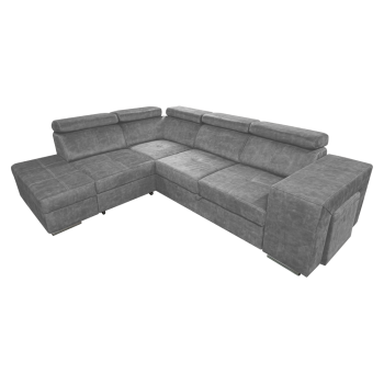 KONDELA Sedacia súprava, sivá, ľavá, MALAGA