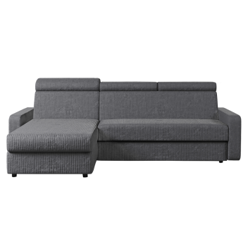 KONDELA Rohová sedacia súprava, sivá, ľavá, MORA ROH