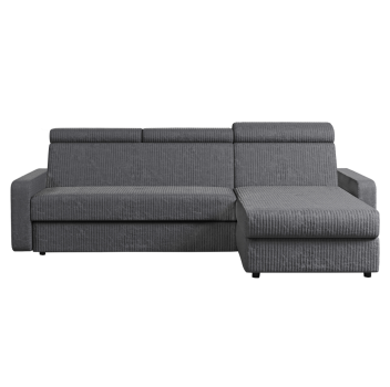 KONDELA Rohová sedacia súprava, sivá, pravá, MORA ROH