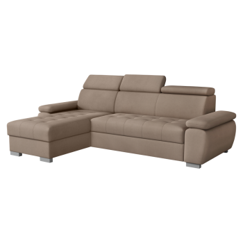 KONDELA Rohová sedacia súprava, sivobéžová Taupe, ľavá, SEMI ROH