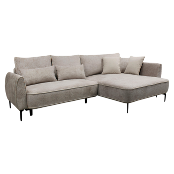 KONDELA Rohová sedacia súprava, sivobéžová Taupe, pravá, MURIEL ROH