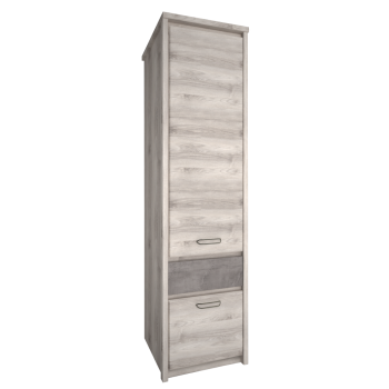 KONDELA Regál 2D1S, gaštan nairobi/onyx, JESI NEW