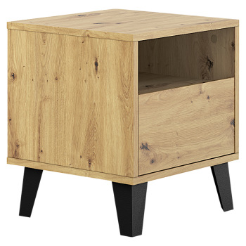 KONDELA Nočný stolík, dub artisan, BOGAN NEW 1S