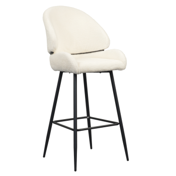 KONDELA Barová stolička, biela/čierna, SANAKO TYP 2