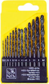 Vrtáky do kovu HSS, 13-dielna sada, Ø2-8mm