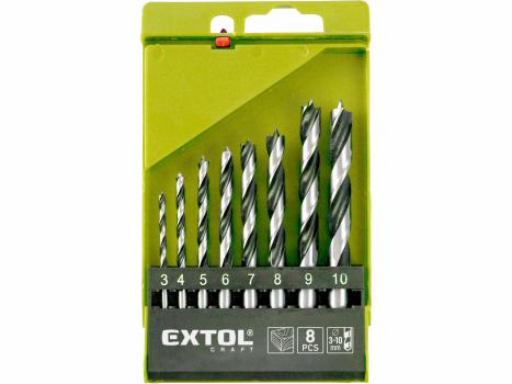 Vrtáky do dreva, 8-dielna sada, Ø3-4-5-6-7-8-9-10mm