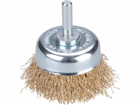 Kartáč hrnčekový vlnitý so stopkou, Ø50mm, stopka Ø6mm