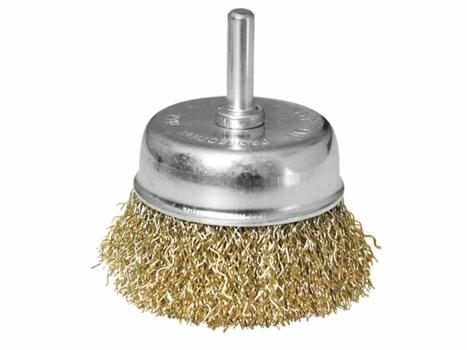 Kartáč hrnčekový vlnitý so stopkou, Ø63mm, stopka Ø6mm