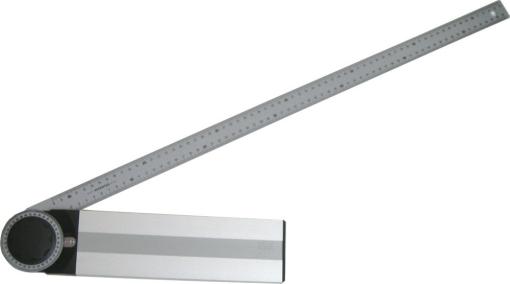 Uholník príložný hliníkový nastaviteľný, 750mm, šírka 35mm, 0-180°