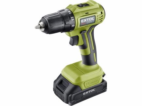 Vŕtačka akumulátorová bezuhlíková, 20V, 2x 2Ah Li-ion