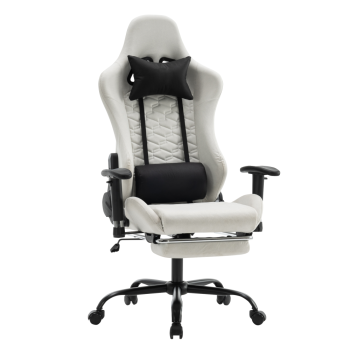 KONDELA Kancelárske/herné kreslo, biela/čierna, PAPIBAS