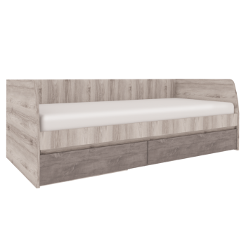 KONDELA Posteľ 2S, 90x200, gaštan nairobi/onyx, JESI NEW