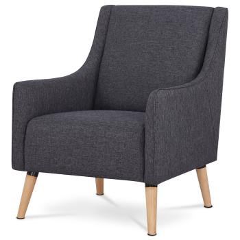 AUTRONIC ASB-026 BK Kreslo, poťah  čierna látka, nohy masív breza, prírodný odtieň