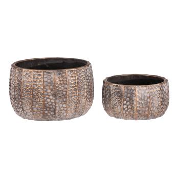 AUTRONIC BSO2008 Obal na květiny - beton, svislé hrany, šedý, cena za sadu 2 ks