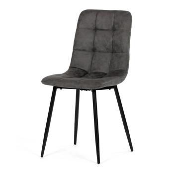 AUTRONIC CT-281 BK3 Židle jídelní, antracitová látka cowboy, nohy černý kov