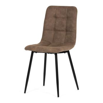 AUTRONIC CT-281 COF3 Židle jídelní, béžová látka cowboy, nohy černý kov