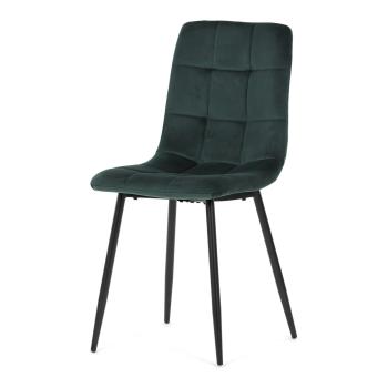 AUTRONIC CT-281 GRN4 Židle jídelní, zelená sametová látka, nohy černý kov