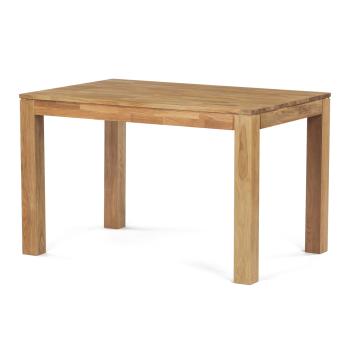 AUTRONIC DS-H120 DUB Jídelní stůl 120x80x75 cm, masiv dub bílý, povrchová úprava olejem, nohy 8x8 cm