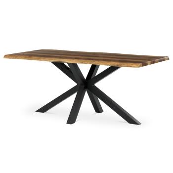 AUTRONIC HT-F4618 OLW Stůl jídelní, 180x90x75 cm, MDF deska, dekor staré dřevo, kovová noha ve tvaru