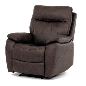 AUTRONIC TV-4092 BR3 TV a relaxační křeslo s manuálním ovládáním, potah hnědá látka v dekoru vintage