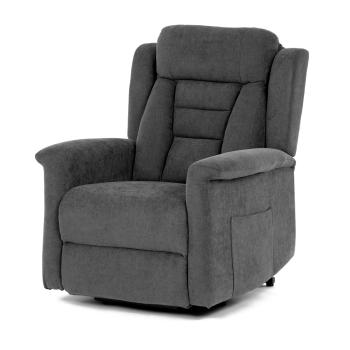 AUTRONIC TV-7072 GREY2 Relaxační křeslo s elektrickým ovládáním, pomoc při vstávání, potah šedá látk