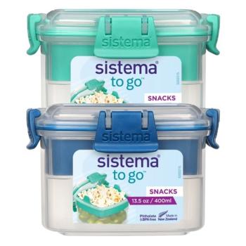 SISTEMA KRABICKA NA DESIATU S MISKOU 400 ML, MIX FARIEB