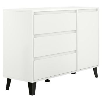 KONDELA Komoda, biela, BOGAN NEW 1D3S