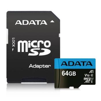 ADATA/MICRO SDXC/64GB/UHS-I U1 / CLASS 10/+ ADAPTER