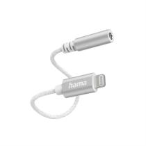 HAMA 201523 MFI AUDIO ADAPTER LIGHTNING NA JACK 3,5 MM PRE APPLE, AKTIVNY, ALU