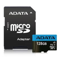 ADATA MICROSDXC 128GB UHS-I 100/25MB/S + ADAPTER, AUSDX128GUICL10A1-RA1