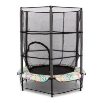 KLARFIT ROCKETKID 4, 140 CM TRAMPOLINA, BEZPECNOSTNA SIET, BUNGEE PRUZENIE, KVETOVY VZOR, 10028957
