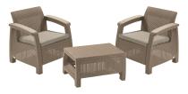 KETER /227630/ SUPRAVA ZAHRADNEHO NABYTKU CORFU WEEKEND CAPPUCCINO + SAND BEIGE