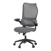AUTRONIC KA-C808 GREY Kancelářská židle, šedá síťovina, bederní opěrka, černý plastový kříž, kolečka