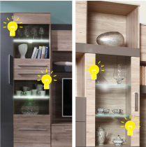 KONDELA LED osvetlenie ASSOR, KORINA, MELEK