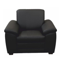 KONDELA Kreslo, ekokoža čierna, BITER