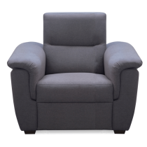 KONDELA Kreslo, sivá látka, BORN