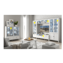 KONDELA LED osvetlenie, 2-bodové, biela, OLJE, TIFFY, HELIO, ESENA, BENOL