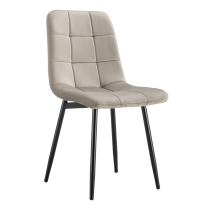 KONDELA Stolička, sivohnedá Taupe Velvet látka/čierna, RAMITA TYP 3