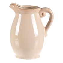 AUTRONIC KEX6009 CRM-M Váza keramická - tvar džbán, střední, barva krémová