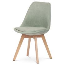 AUTRONIC CT-751 GRN2 Židle jídelní, zelená látka, nohy bukové dřevo