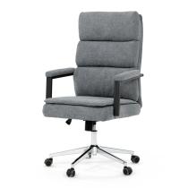 AUTRONIC KA-D8204 GREY2 Židle kancelářská, šedá látka, kříž kov chromový, houpací mechanismus, čalou