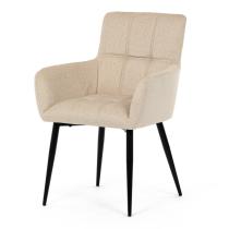 AUTRONIC DCH-P3146 CRM2 Židle jídelní, krémová látka, černý kov