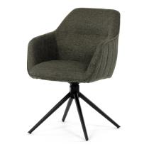 AUTRONIC HC-536 GRN2 Židle jídelní a konferenční, zelená látka, černé kovové nohy, otočný mechanismu