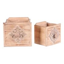 AUTRONIC DA203 Obal na květiny - dřevěný šuplík, cena za sadu 2 ks