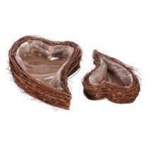 AUTRONIC OC4203 NAT Obal proutěný - tvar srdce, přírodní, cena za sadu 2 ks