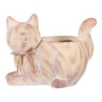 AUTRONIC SM502 Kočka - obal na květiny, magnesium, imitace dřeva