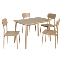 KONDELA Jedálenský set 1+4, dub prírodný, LAMIR