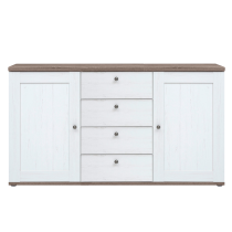 KONDELA Komoda, borovica canyon/dub sonoma trufel, TEINA KOM2D4S