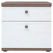 KONDELA Nočný stolík, borovica canyon/dub sonoma trufel, TEINA KOM2S